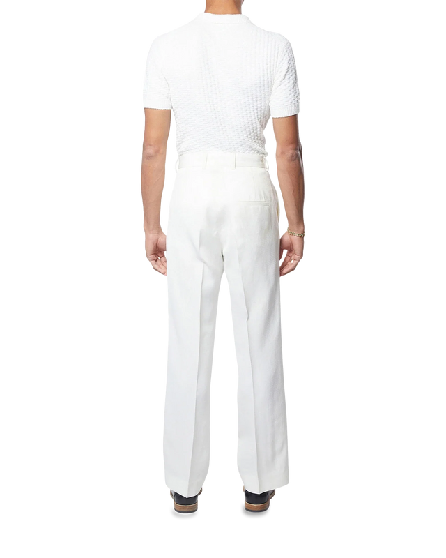 Casablanca Off-White Silk Suiting Wide Leg Trousers | Casablanca Paris