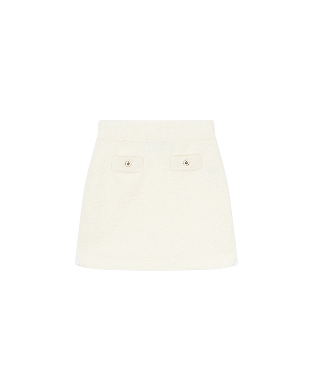 casablanca Off-White Terry Mini Skirt | Casablanca Paris