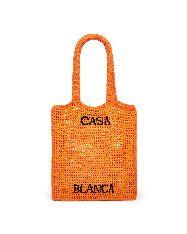 casablanca Orange Gradient Crochet Brand Bag | Casablanca Paris