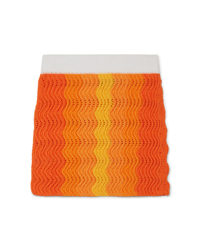 Casablanca Orange Gradient Crochet Skirt | Casablanca Paris
