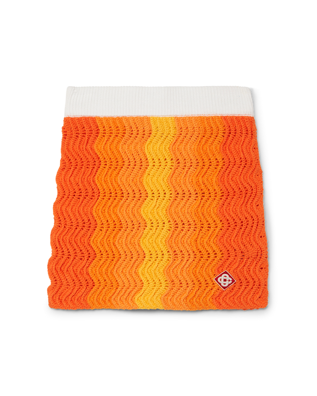 casablanca Orange Gradient Crochet Skirt | Casablanca Paris