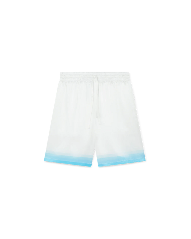 casablanca Palm Springs Icon Blue Silk Shorts | Casablanca Paris