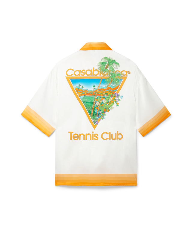 casablanca Palm Springs Icon Orange Silk Shirt | Casablanca Paris