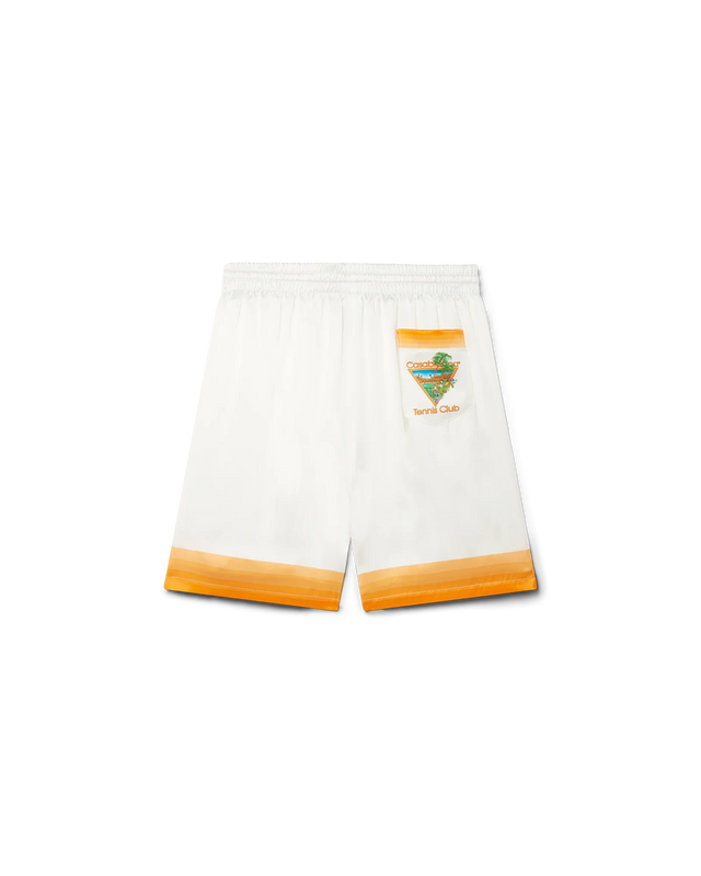 Casablanca Palm Springs Icon Orange Silk Shorts | Casablanca Paris