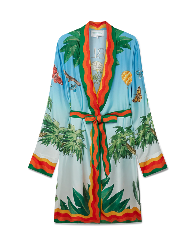 Casablanca Palm Springs Tennis Club Prive Silk Robe | Casablanca Paris
