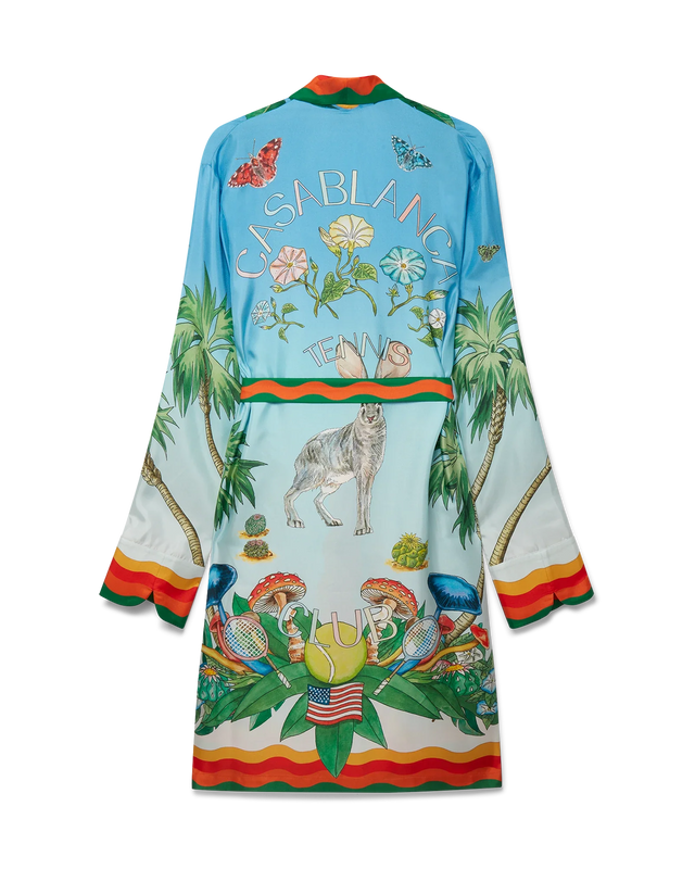 casablanca Palm Springs Tennis Club Prive Silk Robe | Casablanca Paris