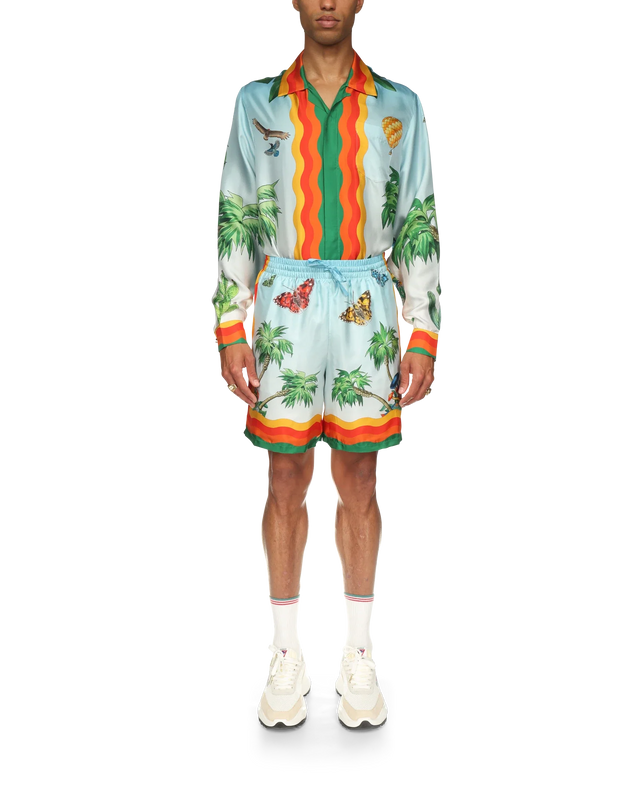 Casablanca Palm Springs Tennis Club Silk Shorts | Casablanca Paris
