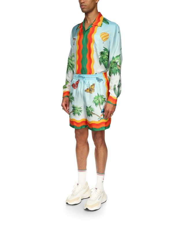 Casablanca Palm Springs Tennis Club Silk Shorts | Casablanca Paris