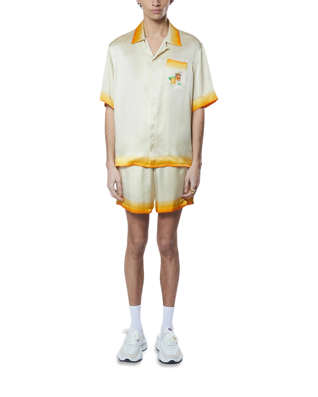 Casablanca Panoramique Silk Satin Shorts | Casablanca Paris