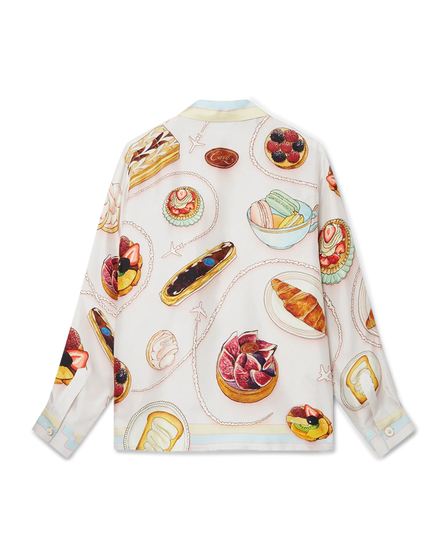 Casablanca Patisseries En Vol Cuban Collar Silk Shirt | Casablanca Paris