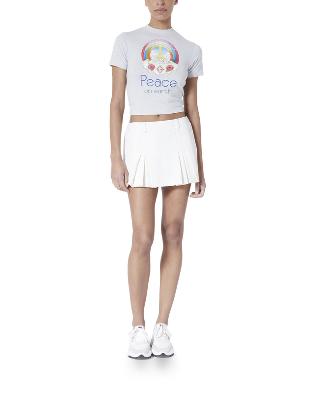 Casablanca Peace On Earth Cropped T-Shirt | Casablanca Paris