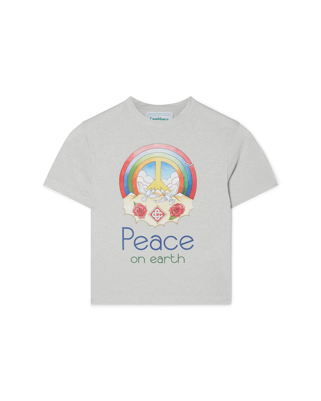 casablanca Peace On Earth Cropped T-Shirt | Casablanca Paris