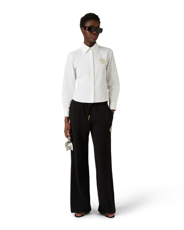 Casablanca Pearl Diamond Patch Cotton Shirt | Casablanca Paris