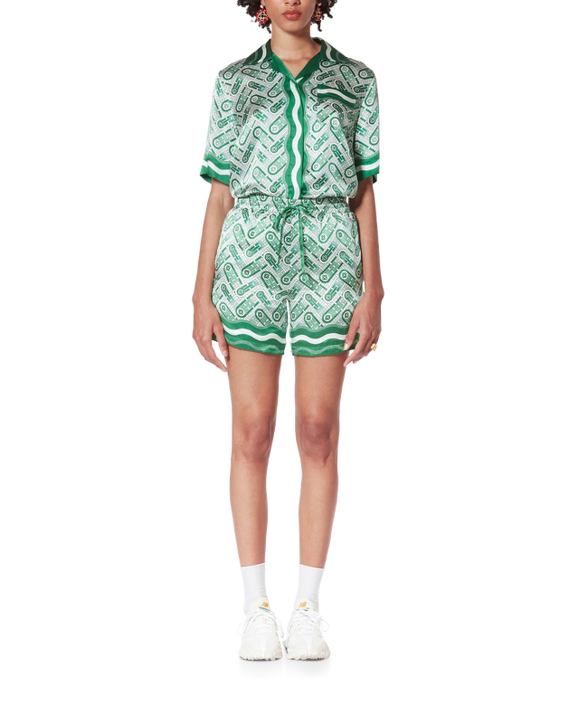 Casablanca Ping Pong Monogram Silk Shorts– Casablanca