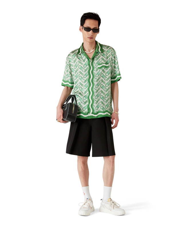 Casablanca Ping Pong Short-Sleeve Silk Shirt– Casablanca