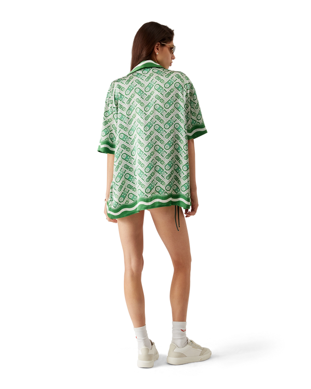 Casablanca Ping Pong Short-Sleeve Silk Shirt– Casablanca