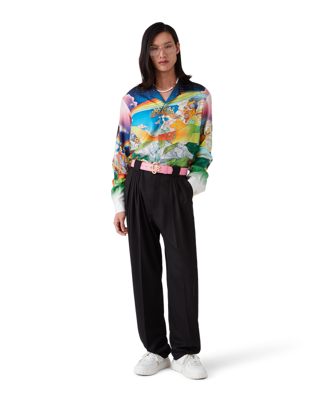 Casablanca Pink Embossed CC Logo Belt | Casablanca Paris