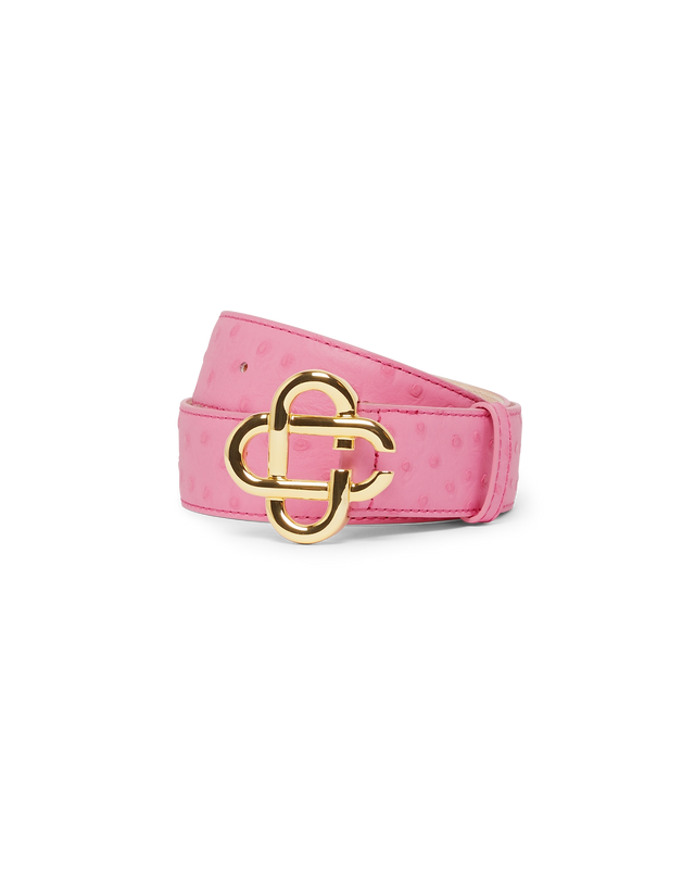 casablanca Pink Embossed CC Logo Belt | Casablanca Paris