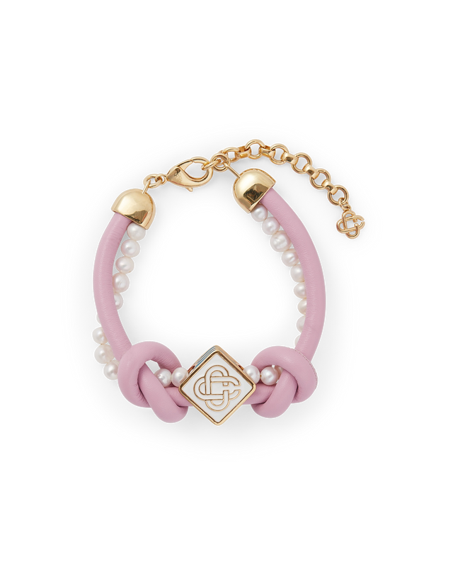 casablanca Pink Knotted Pearl Bracelet | Casablanca Paris