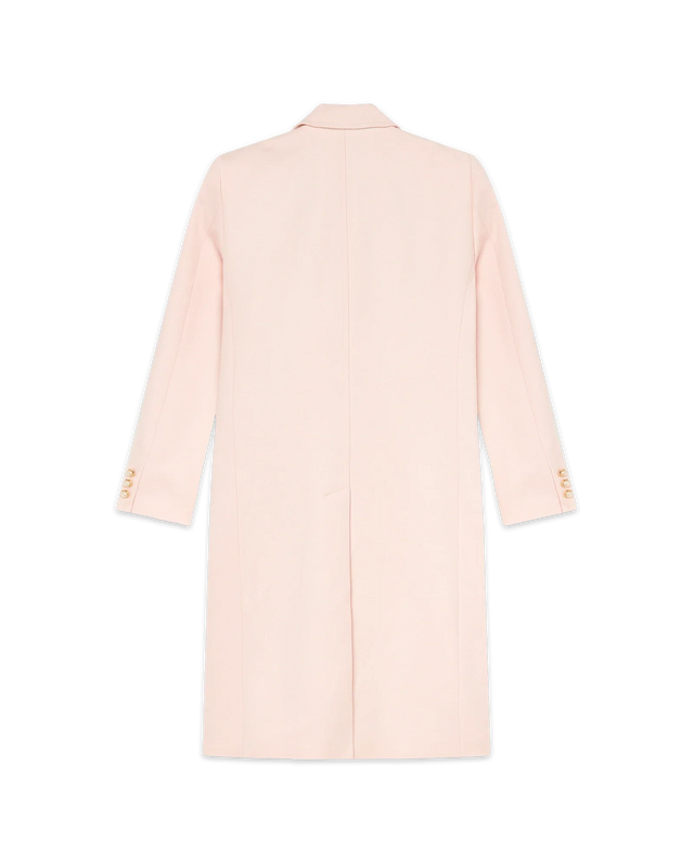 Casablanca Pink Nativa Wool Double Breasted Overcoat | Casablanca Paris