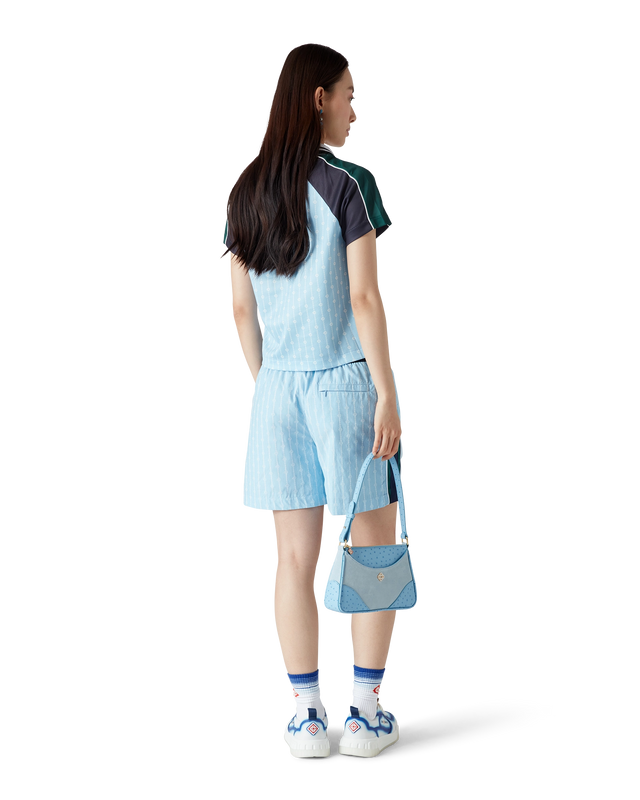 Casablanca Pinstripe Laurel Football Shirt | Casablanca Paris