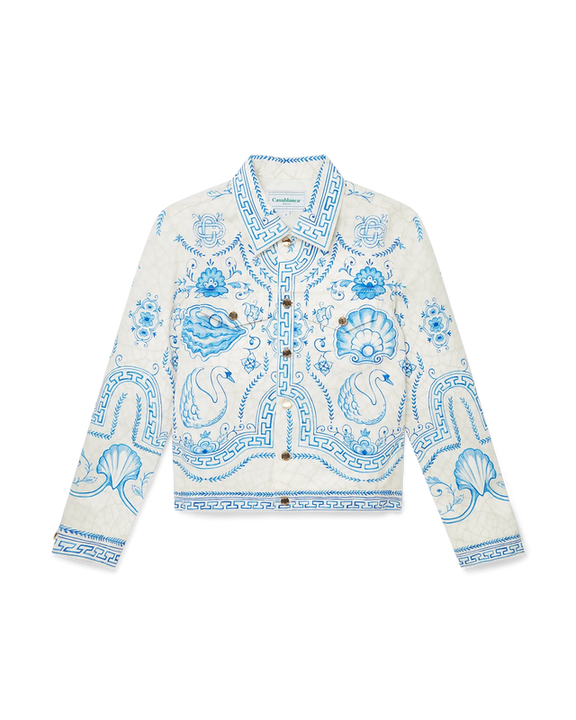 casablanca Plat A Dessert Blanc Classic Denim Jacket | Casablanca Paris