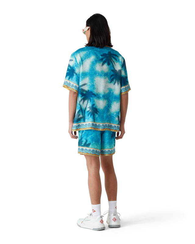 Casablanca Poolside Emblem Short Sleeve Silk Shirt | Casablanca Paris