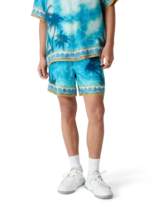 Casablanca Poolside Emblem Silk Shorts | Casablanca Paris
