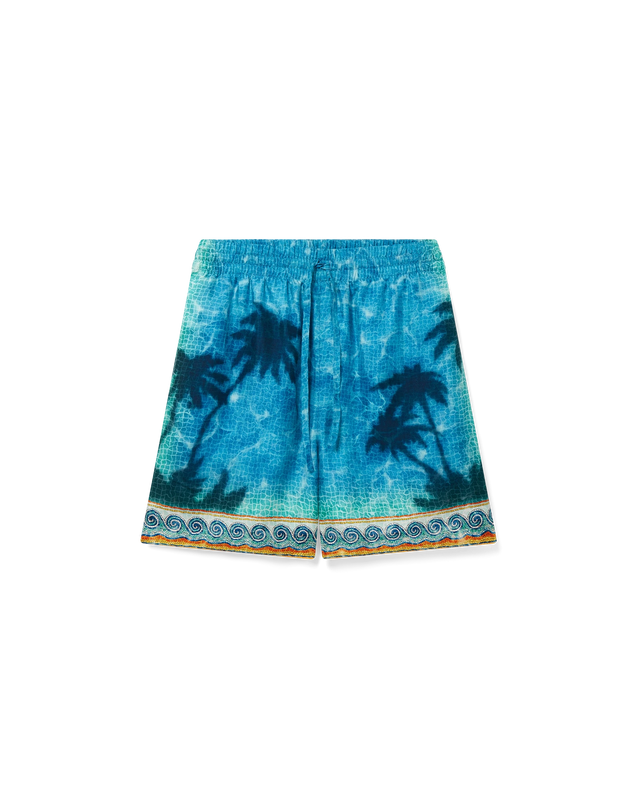 casablanca Poolside Emblem Silk Shorts | Casablanca Paris