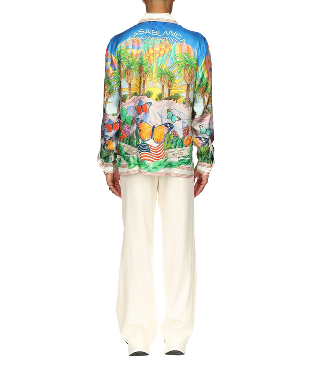 Casablanca Psychadelic Cuban Collar Silk Shirt | Casablanca Paris