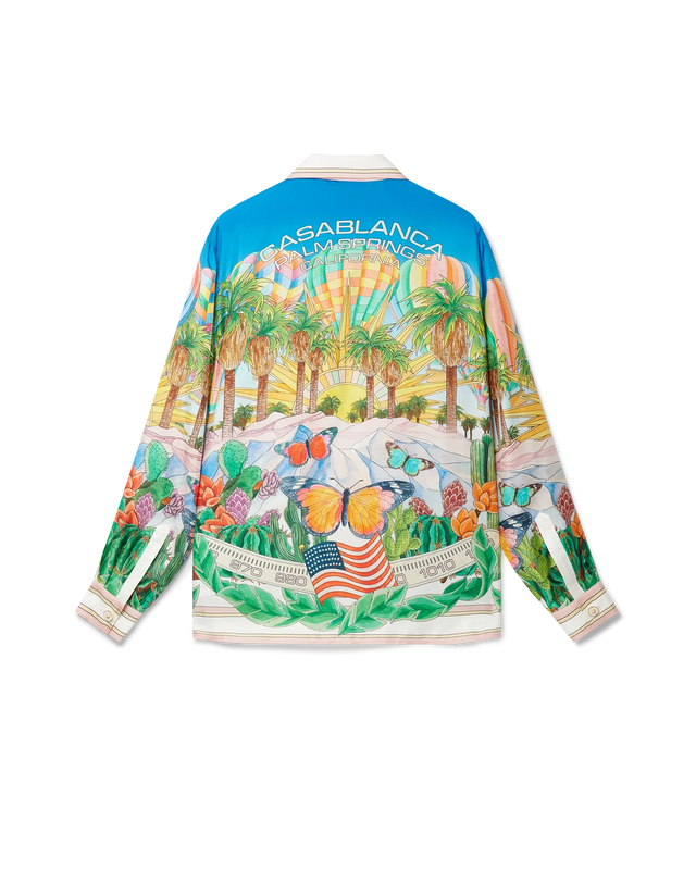 casablanca Psychadelic Cuban Collar Silk Shirt | Casablanca Paris
