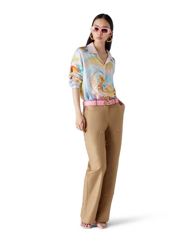 Casablanca Psychedelic Nirvana Long Sleeve Silk Shirt | Casablanca Paris