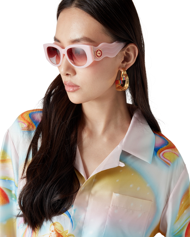 Casablanca Psychedelic Nirvana Long Sleeve Silk Shirt | Casablanca Paris