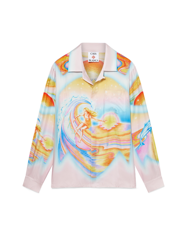 casablanca Psychedelic Nirvana Long Sleeve Silk Shirt | Casablanca Paris
