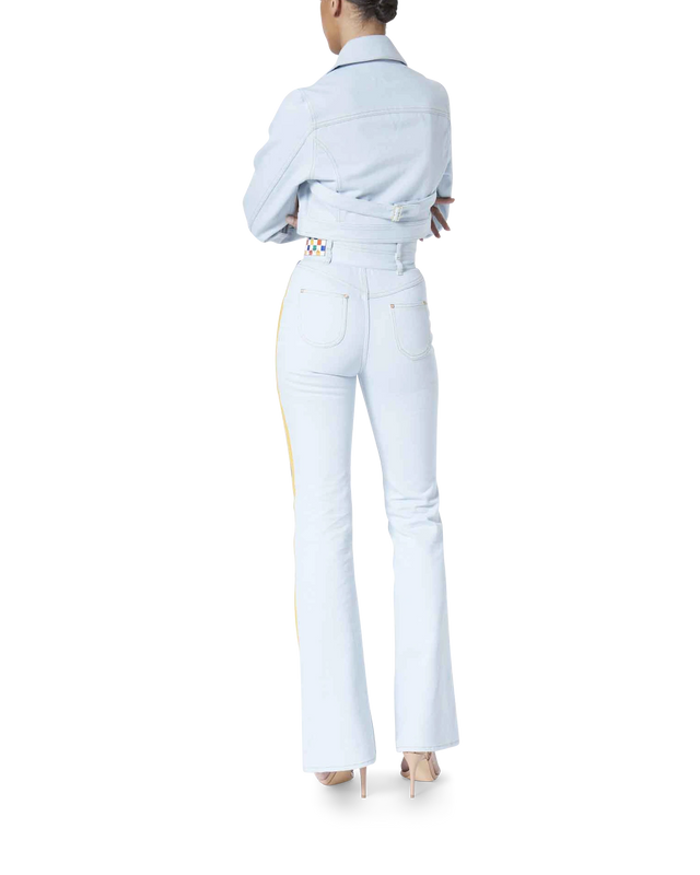 Casablanca Rainbow Cropped Denim Jacket | Casablanca Paris