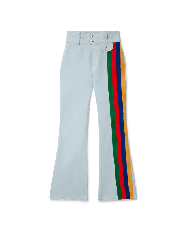 casablanca Rainbow Embroidery Jeans | Casablanca Paris