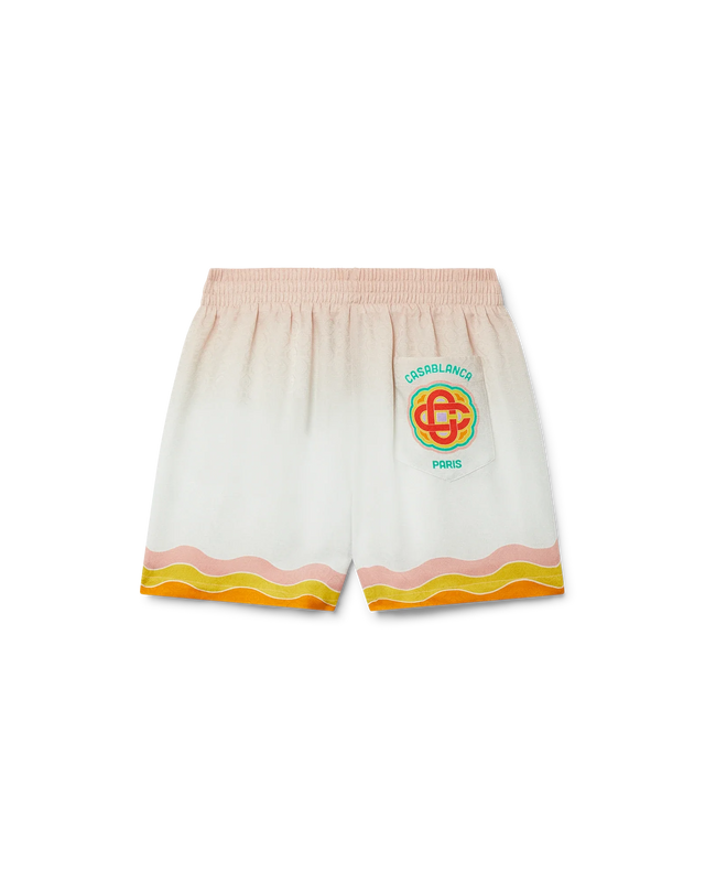 Casablanca Rainbow Monogram Silk Shorts | Casablanca Paris