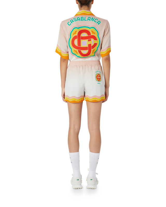 Casablanca Rainbow Monogram Silk Shorts | Casablanca Paris