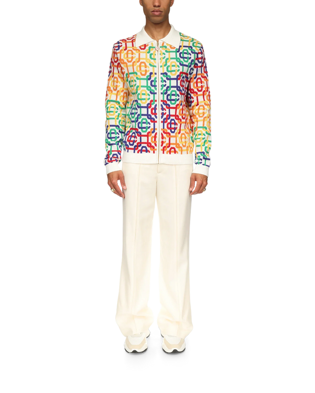 Casablanca Rainbow Monogram Zip Up Jumper | Casablanca Paris