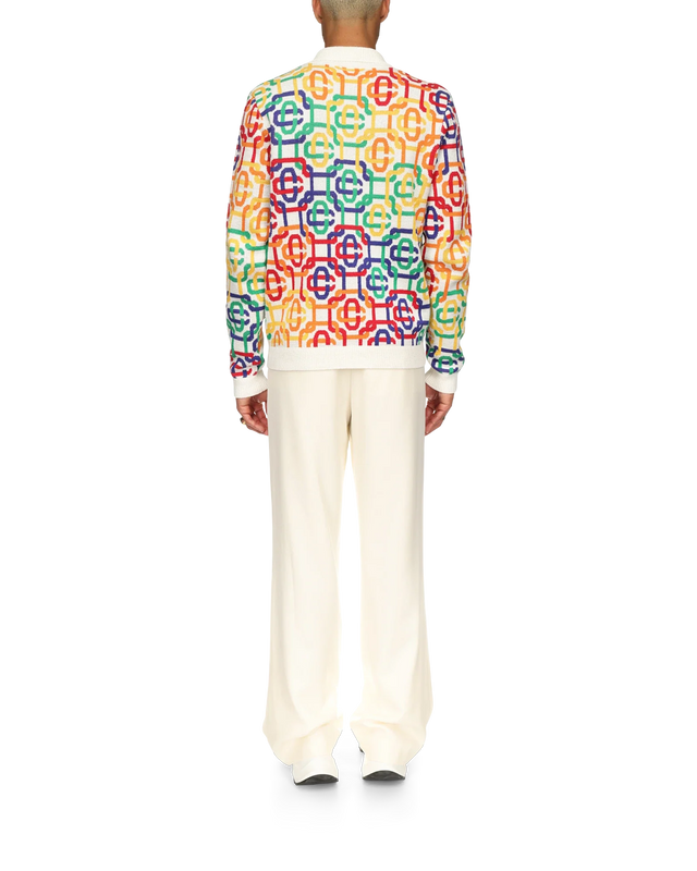 Casablanca Rainbow Monogram Zip Up Jumper | Casablanca Paris