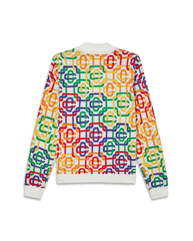 Casablanca Rainbow Monogram Zip Up Jumper | Casablanca Paris