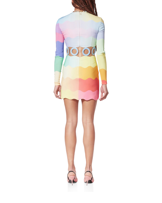 Casablanca Rainbow Wave Cut-Out Mini Dress– Casablanca