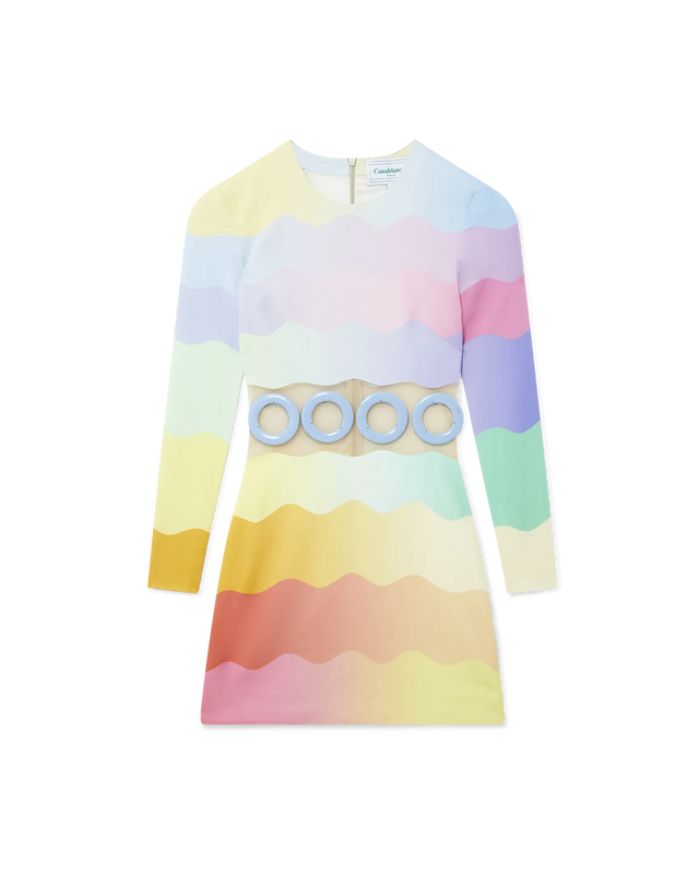 casablanca Rainbow Wave Cut-Out Mini Dress– Casablanca