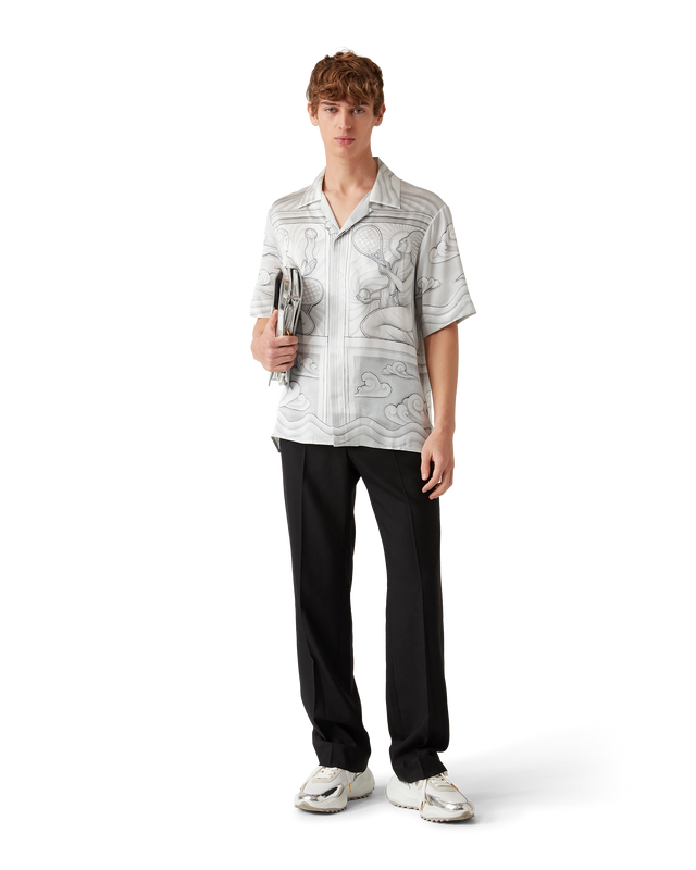Casablanca Sacred Stone Short Sleeve Silk Shirt | Casablanca Paris