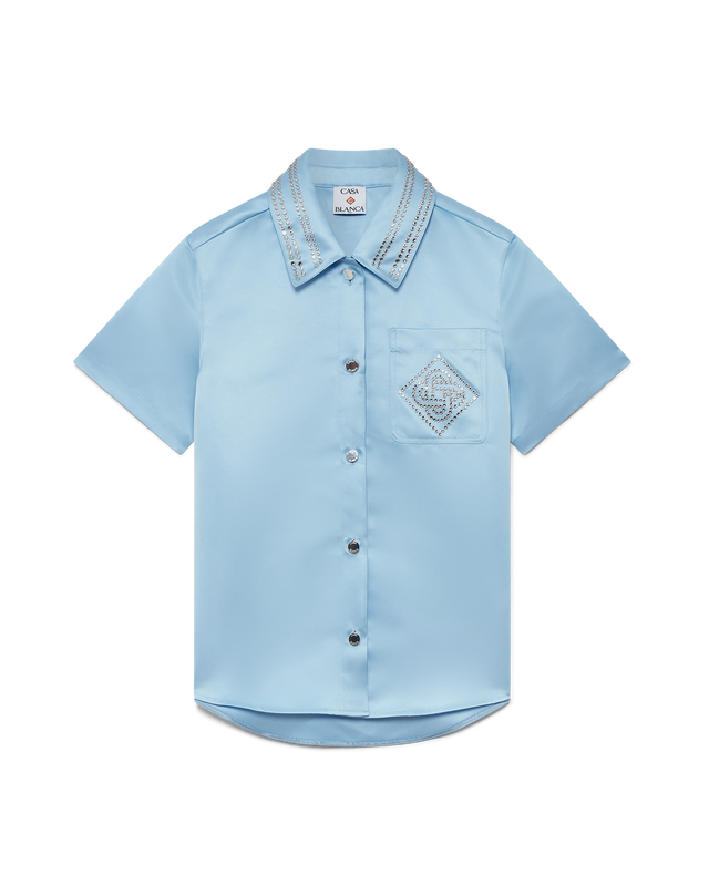 casablanca Satin Short Sleeve Shirt | Casablanca Paris