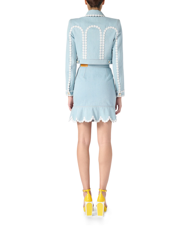 Casablanca Scalloped Hem Denim Mini Skirt | Casablanca Paris