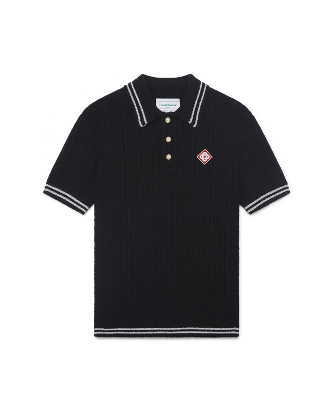 casablanca Silver Trim Boucle Polo Shirt | Casablanca Paris