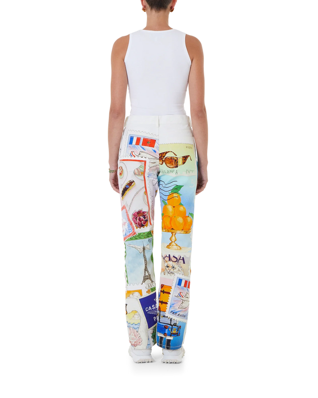 Casablanca Souvenirs De Vacances Printed Straight Leg Jeans | Casablanca Paris