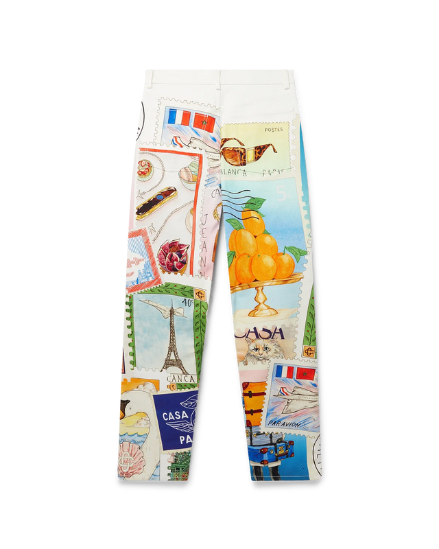 Casablanca Souvenirs De Vacances Printed Straight Leg Jeans | Casablanca Paris