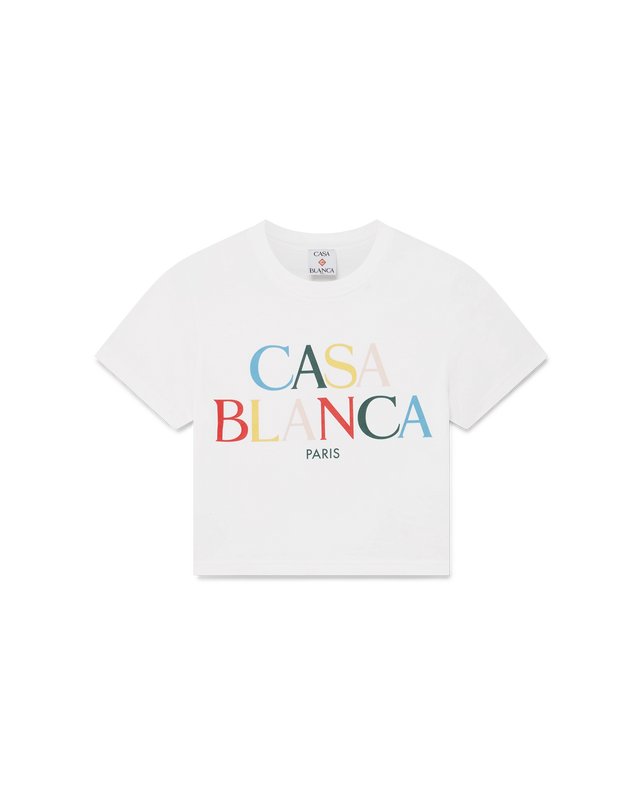 casablanca Stacked Logo Cropped T-Shirt | Casablanca Paris